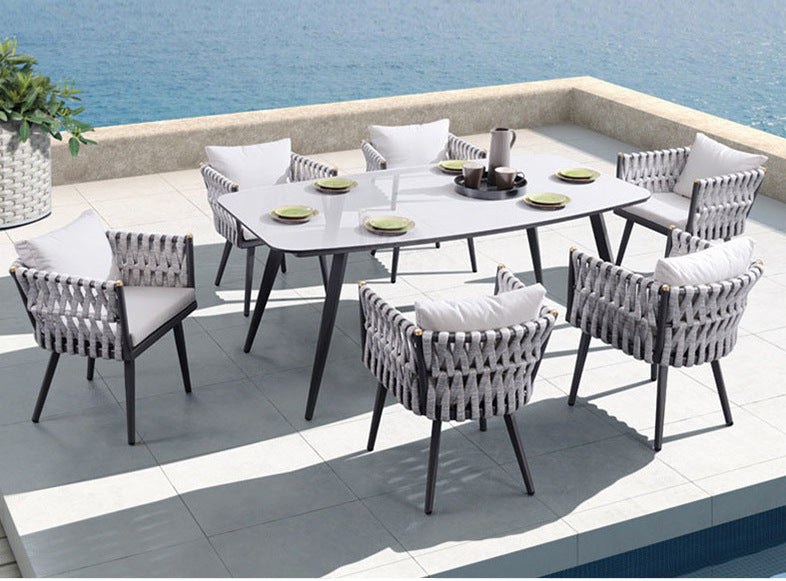 Outdoor Rock Slab Dinning Table